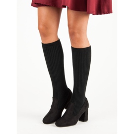 Seastar Black fitted boots 2