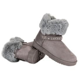 Seastar Mukluki with fur grey 1