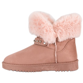 Seastar Mukluki With Fur pink 1