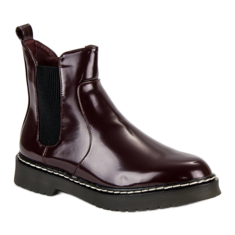 Small Swan Lacquered Chelsea boots 1