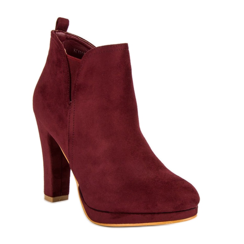 Small Swan Maroon women's boots red 1
