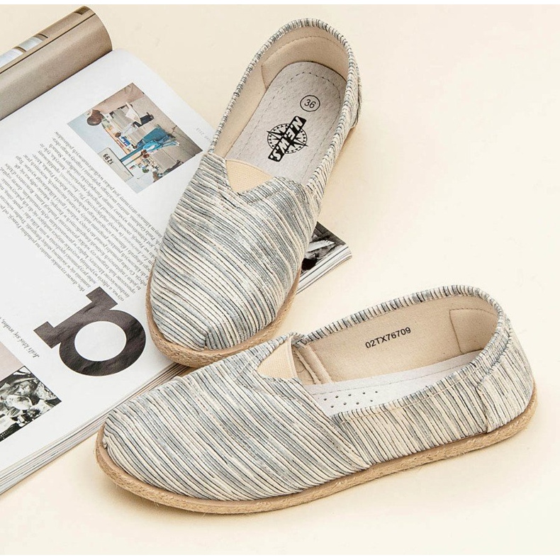 Ribbed espadrilles grey 2