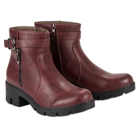 Small Swan Autumn Burgundy Boots red 1