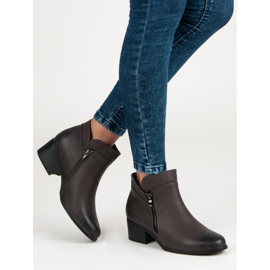 Vinceza Gray boots with a zipper black 2