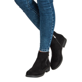 Filippo Black suede ankle boots 1