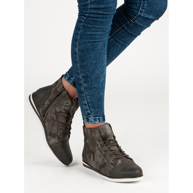 Vinceza Sneakers Over the ankle Moro green 2