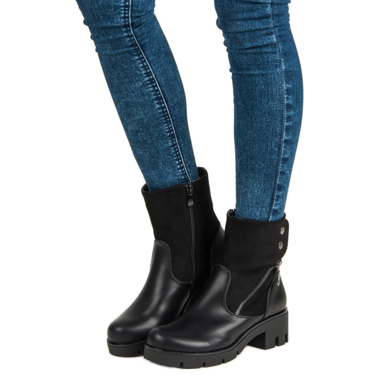 Filippo Comfortable boots with protector black 1