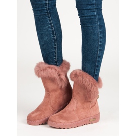 Warm pink snow boots 1 Warm pink snow boots 1