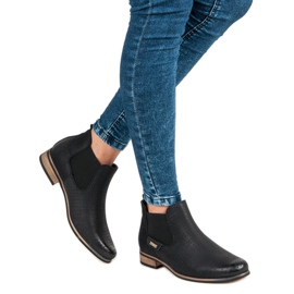 Filippo Black boots with openwork 1