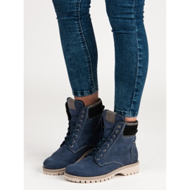 Vinceza Navy blue trappers 1