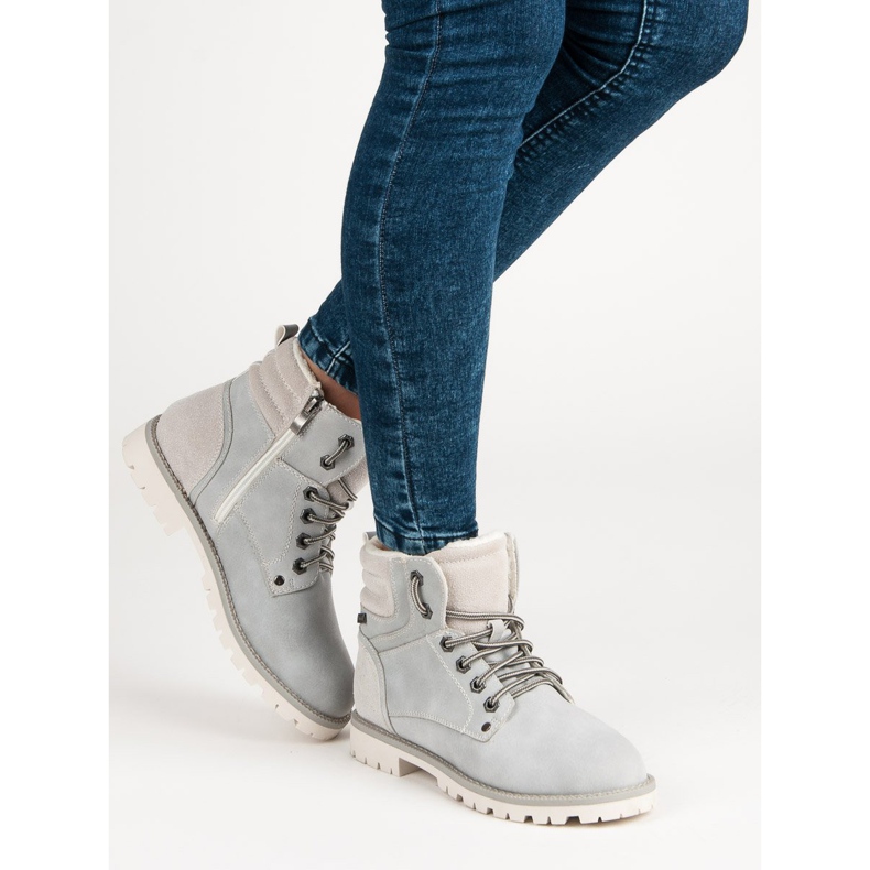 Filippo Stylish boots with sheepskin coat grey 2