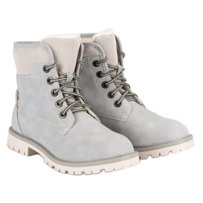 Filippo Gray tied hiking boots grey 1