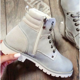 Filippo Stylish boots with sheepskin coat grey 1