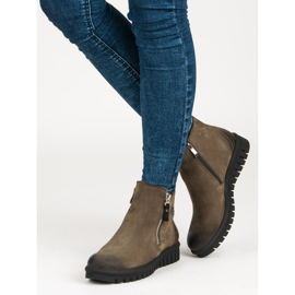 Low Boots On The VINCEZA Zipper green 2 Low Boots On The VINCEZA Zipper green 2