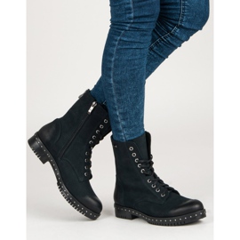 Navy blue leather workers from VINCEZA 2