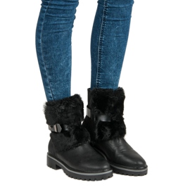 Filippo Black Boots With Fur 1