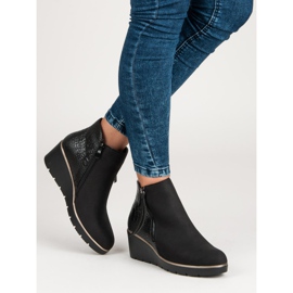 Filippo Black wedge boots 2