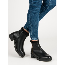 J. Star Fashionable boots with fur black 2