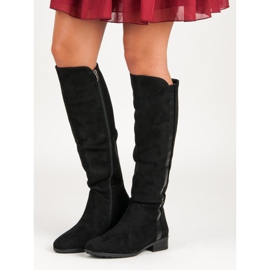 Filippo Women's suede boots black 1