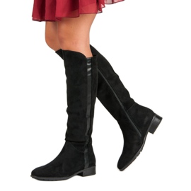 Filippo Women's suede boots black 2