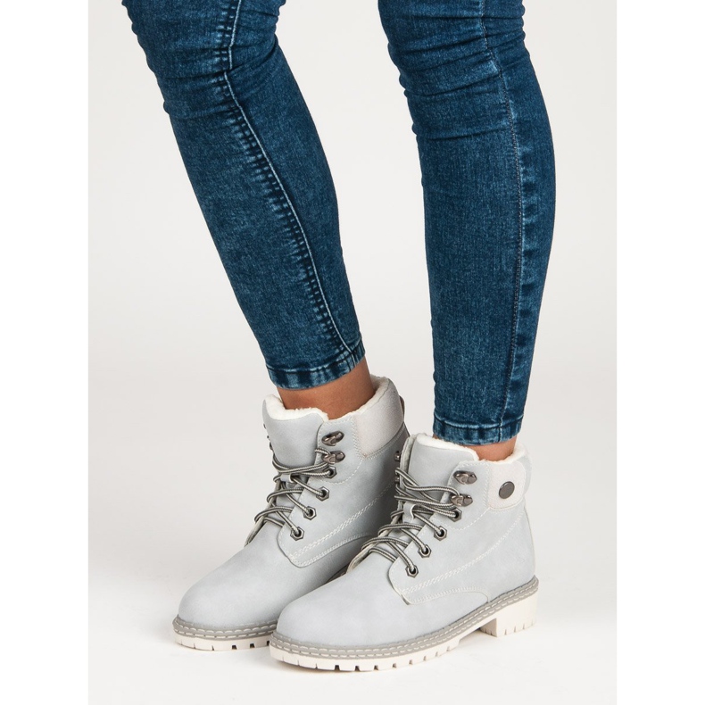 Filippo Gray boots with sheepskin coat grey 1