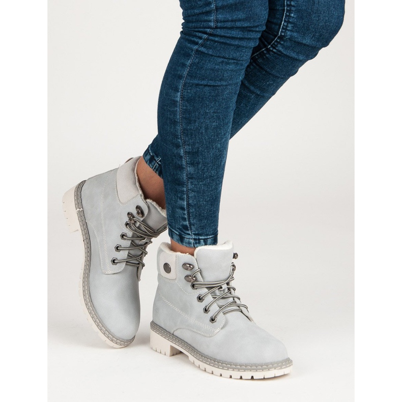 Filippo Gray boots with sheepskin coat grey 2