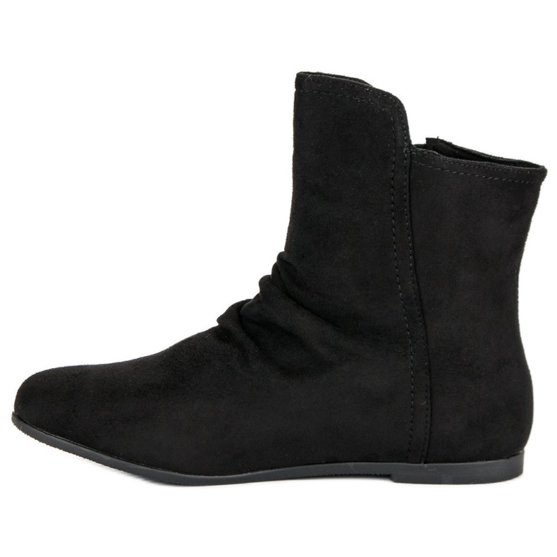 Black suede ankle boots 1