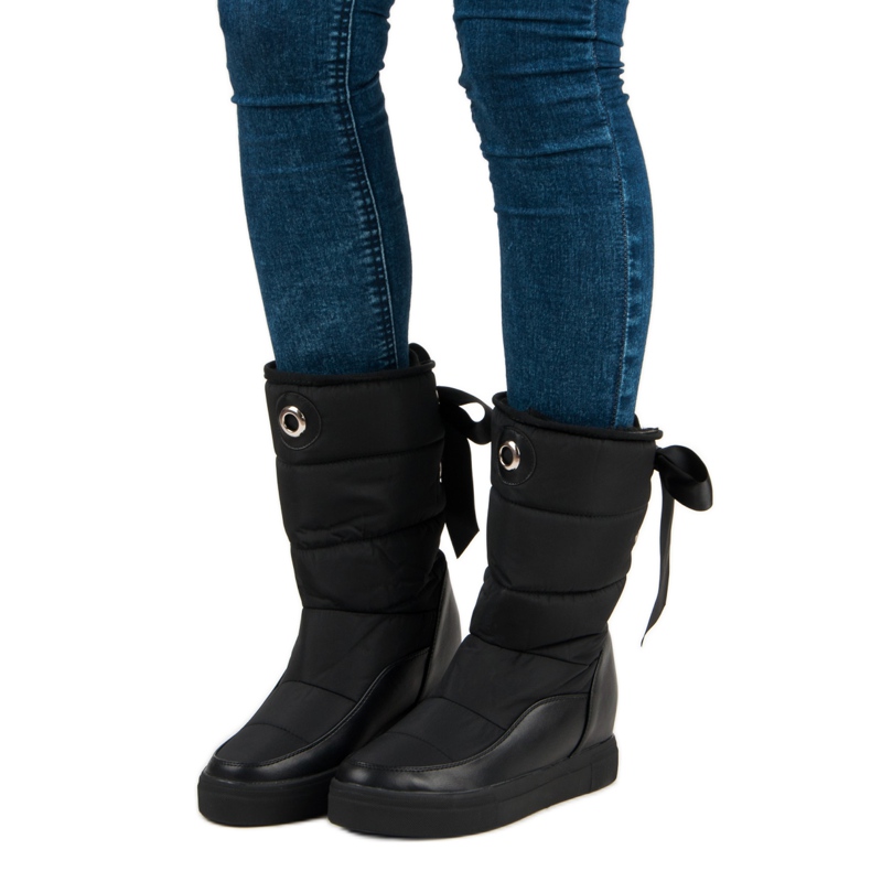 Seastar Fashionable black snow boots 1