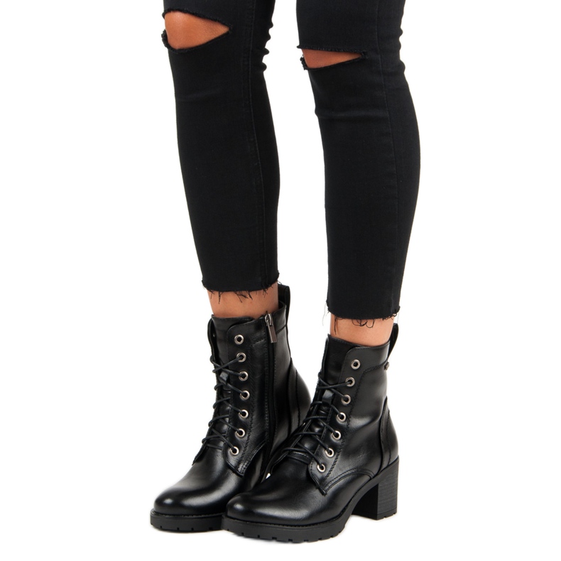 Black lace-up vinceza boots 1 Black lace-up vinceza boots 1