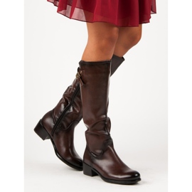 Brown boots from VINCEZA 2 Brown boots from VINCEZA 2