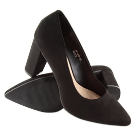 Pumps on the post black NF-27 Black 1