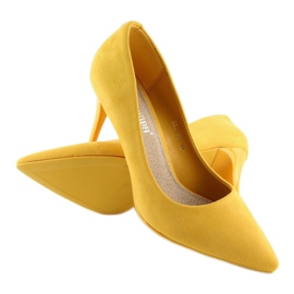 Yellow suede high heels LEI-90 Yellow 2