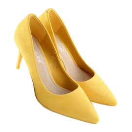 Yellow suede high heels LEI-90 Yellow 1