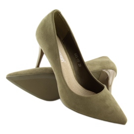 Suede olive LEI-90 Olive heels green 1