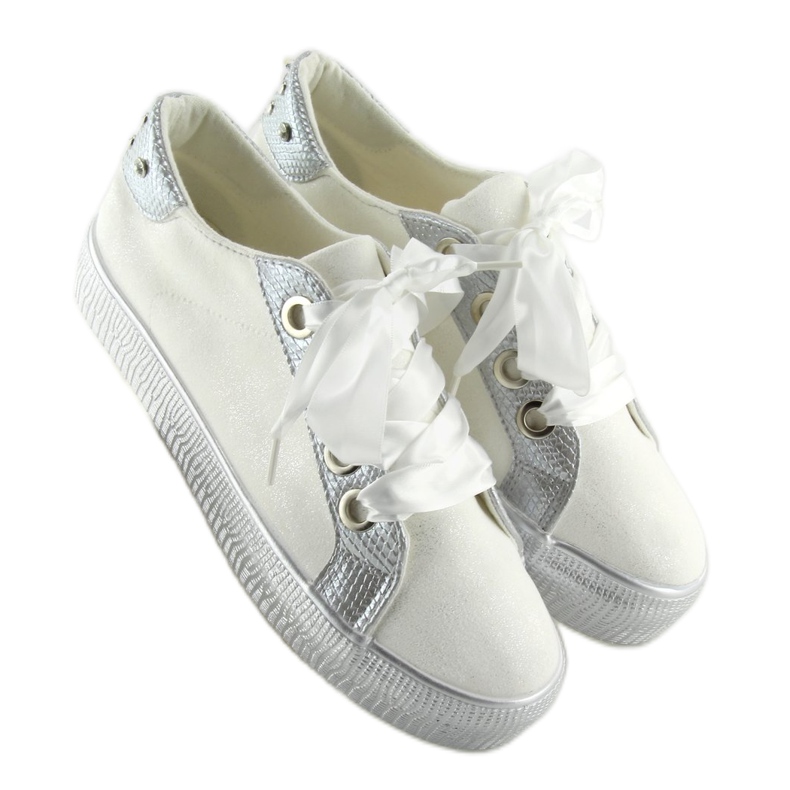 White women's sneakers BS096 BAS-1 White 1