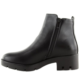 Black boots with thick soles NC692 black 2