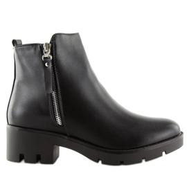 Black boots with thick soles NC692 black 1
