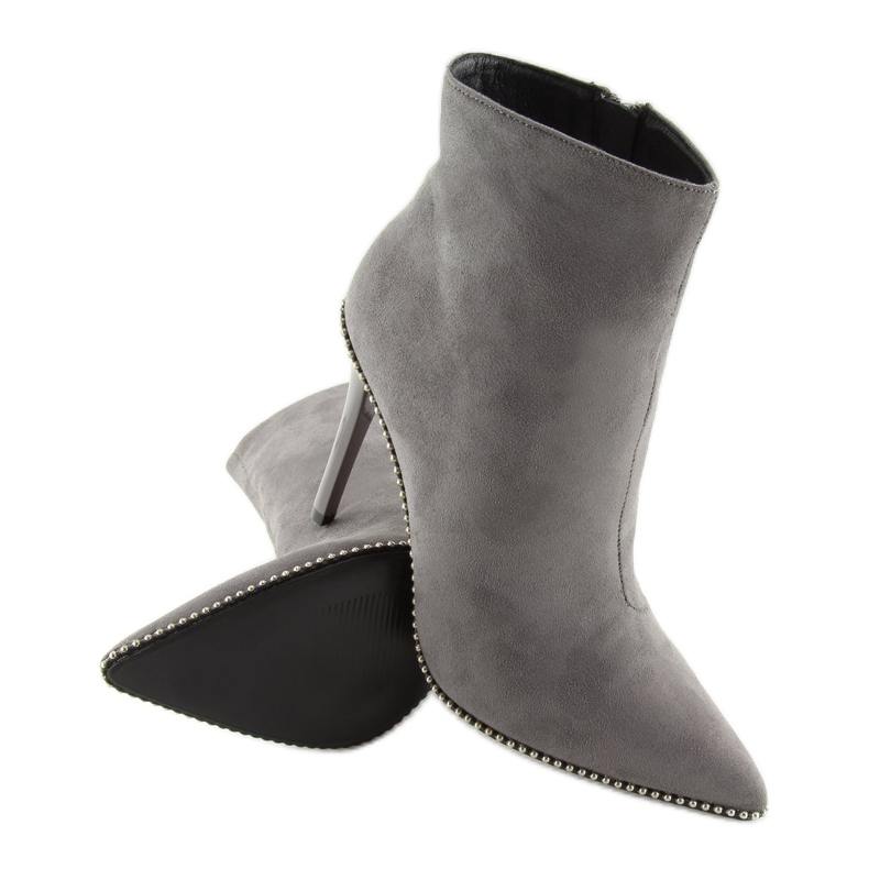 Gray ZY153 Gray boots on a pin grey 1
