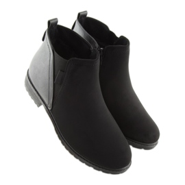Black black ankle boots for women NB225P Black 2