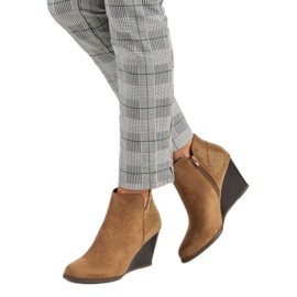 Corina Elegant wedge boots brown 1