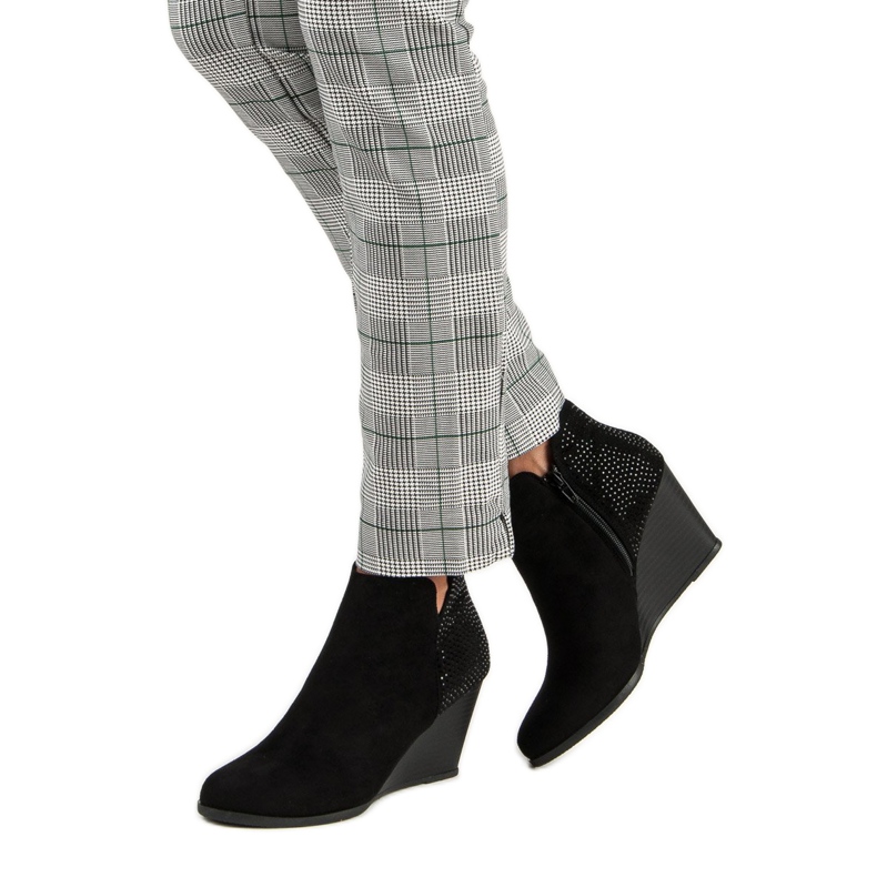 Corina Elegant wedge boots black 1
