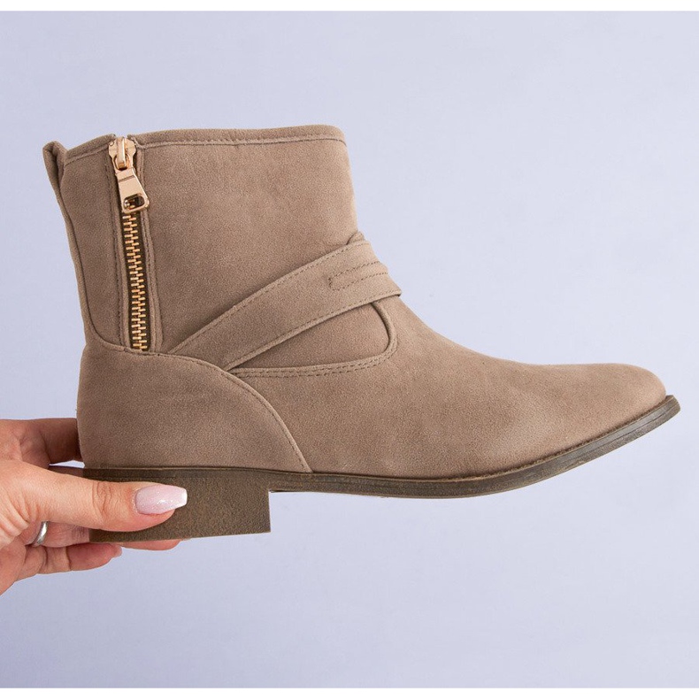 L&H Beige suede boots 1