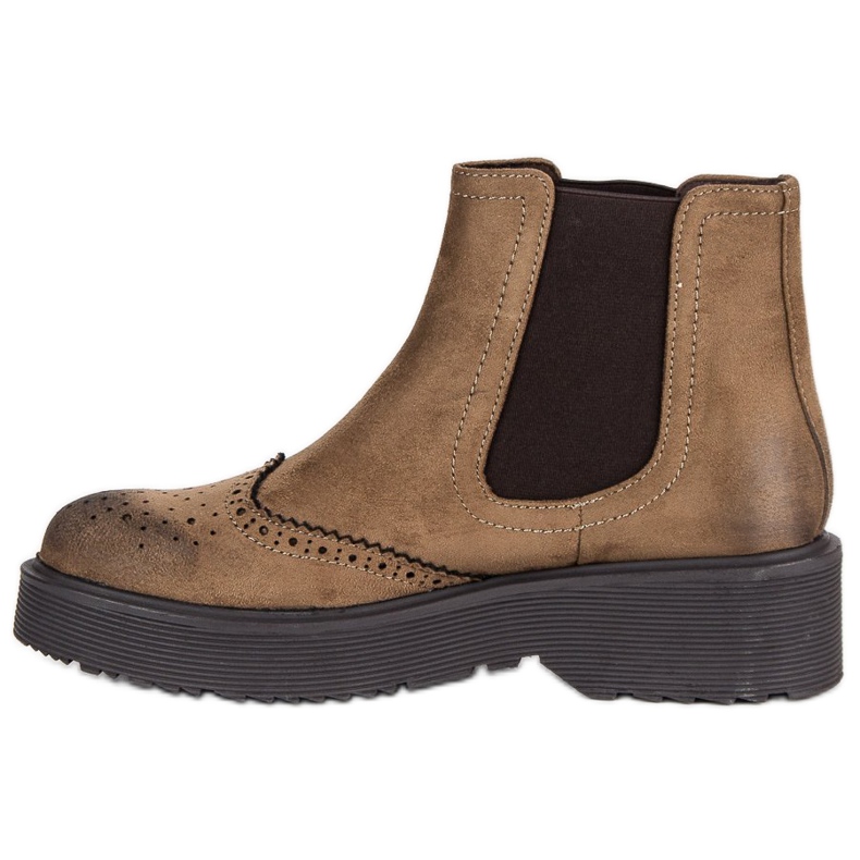 Corina Comfortable suede boots brown 1