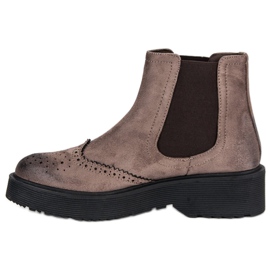Corina Comfortable suede boots brown 1