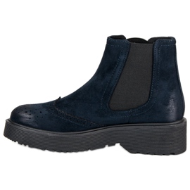 Corina Comfortable suede boots blue 1