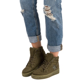 Mckeylor Suede Creepers Sneakers green 1