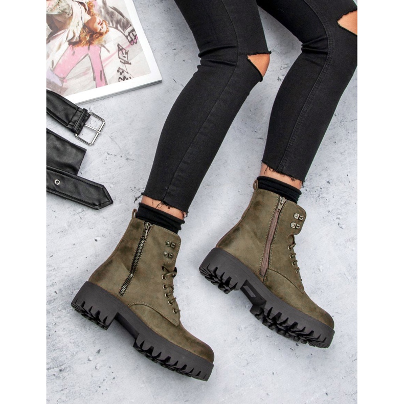 Corina Knotted suede workers brown 1