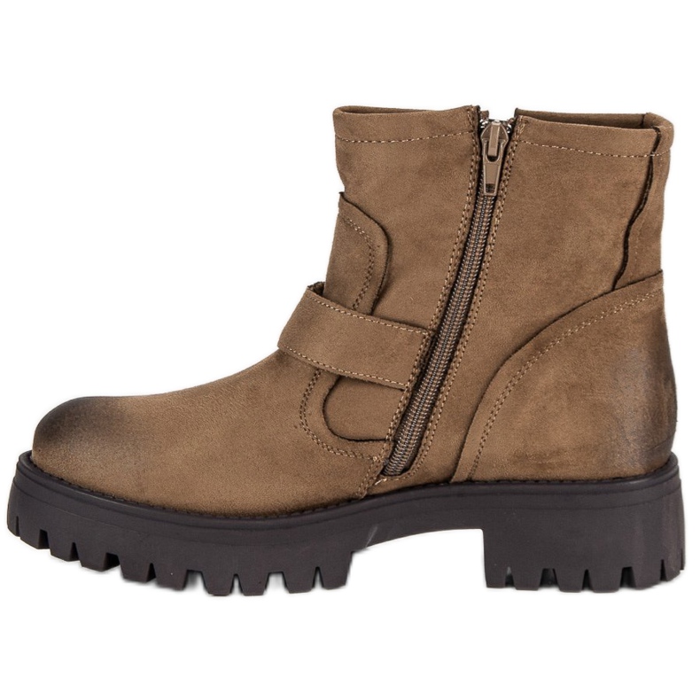 Corina Suede workery boots brown 1