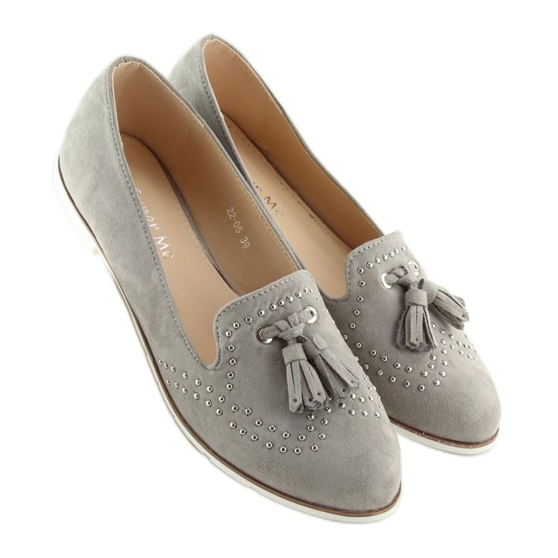Gray Loafers for women 22-05 Gray grey 1 Gray Loafers for women 22-05 Gray grey 1