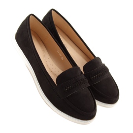Black women's loafers 22-07 Black 2